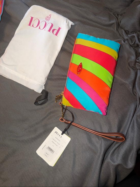 Emilio Pucci Handbags - Multicolor Striped Wristlet Pouch